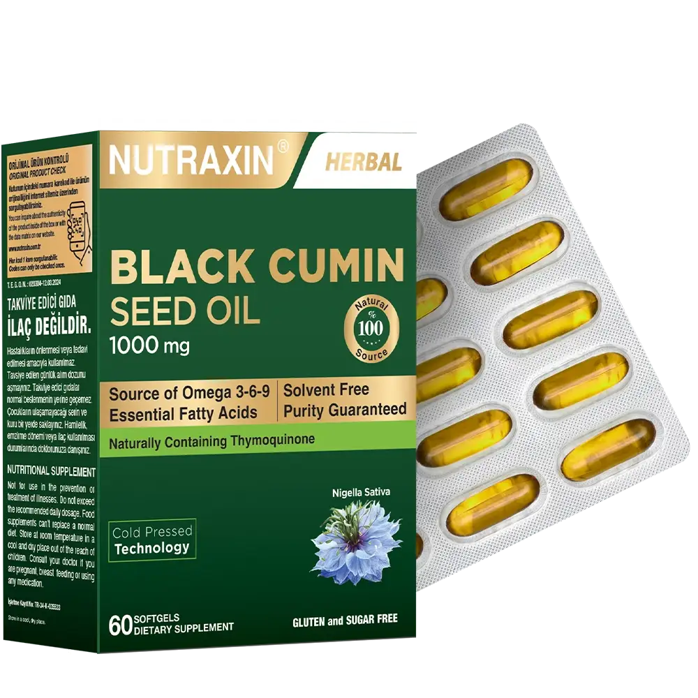  Schwarzkümmelöl Softgel-Kapseln 1000mg | Black Cumin Seed Oil 1000mg